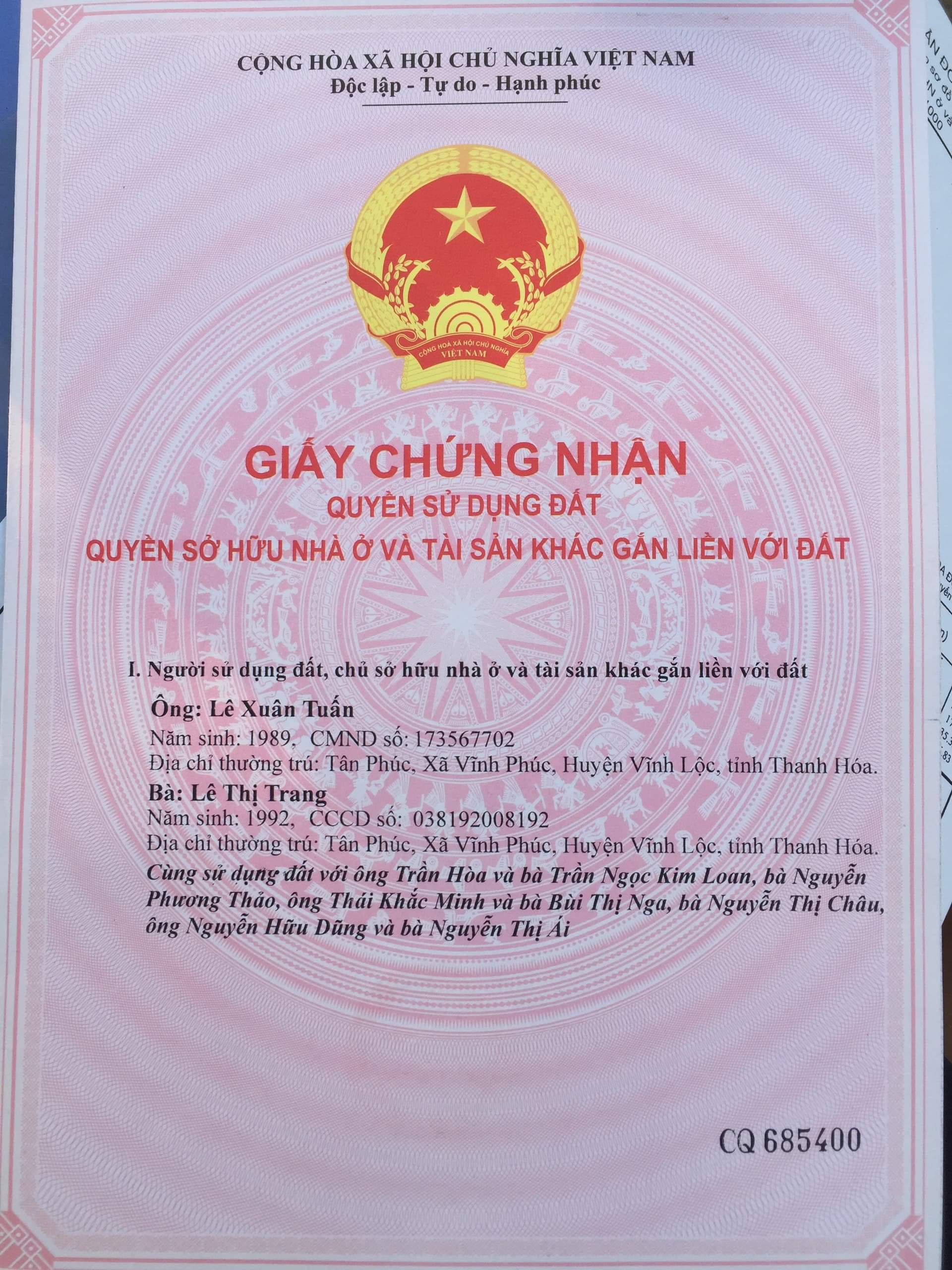 Sổ chung đứng nhiều tên nên rất phiền phức khi muốn bán lại cho người khác